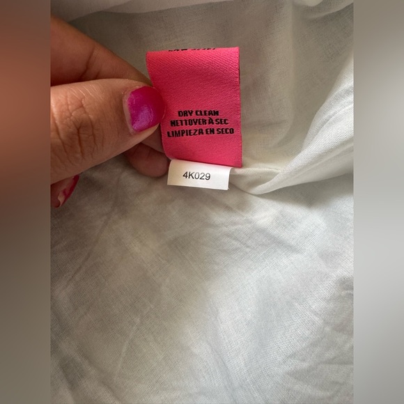 Betsey Johnson Blue & White Floral Grid Burnout Fit Flare Dress - Picture 8 of 10